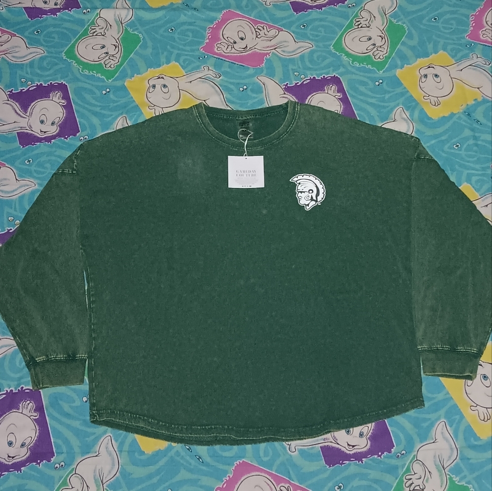 New Michigan State Spartans Gameday Couture Box Oversized Long Sleeve Shirt MSU